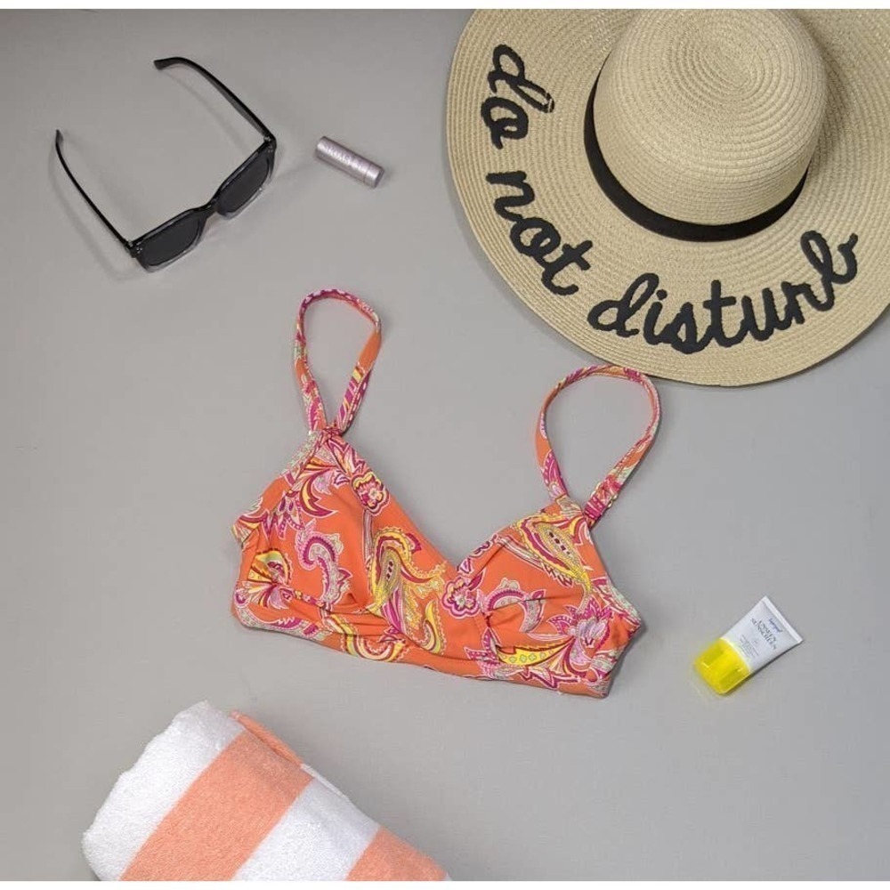 Antonio Melanie Orange Pink Paisley Swim